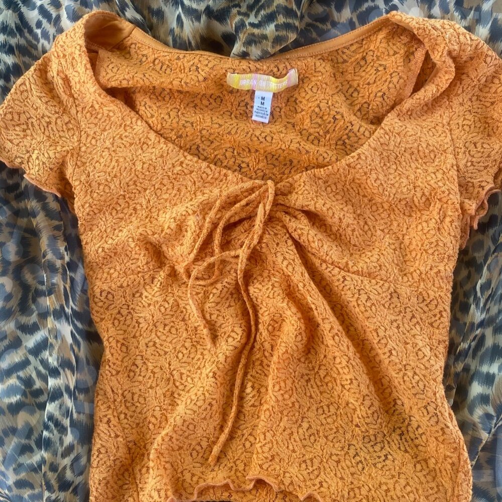 Urban Outfitters Mesh Going Out Top